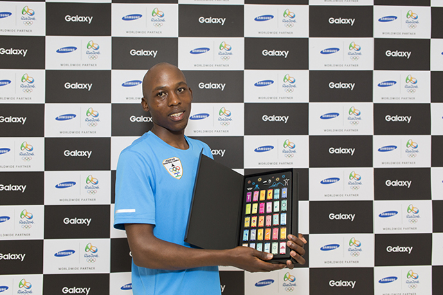 Lesotho Marathon Runner and Star of Samsung's Olympic Games Documentary 'A Fighting Chance' Tsepo Mathibelle Visits Samsung Galaxy Studio in Olympic Park to Meet with Fans and Test Out The Latest Samsung Technology