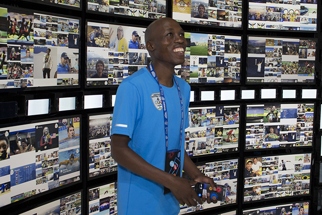 Lesotho Marathon Runner and Star of Samsung's Olympic Games Documentary 'A Fighting Chance' Tsepo Mathibelle Visits Samsung Galaxy Studio in Olympic Park to Meet with Fans and Test Out The Latest Samsung Technology