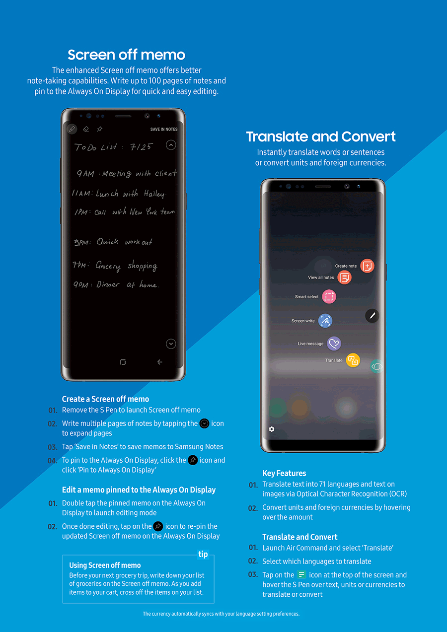 Reviewer's Guide, Galaxy Note8, Note8