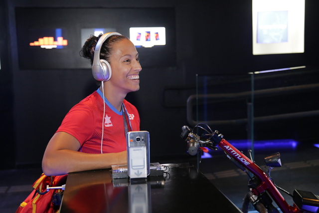 Spain's Most-Decorated Paralympian, Teresa Perales, Visits The Samsung Galaxy Studio in Olympic Park to Experience Samsung's Mobile Technologies