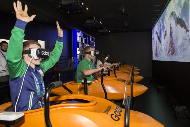 Irish gymnast Keiran Behan Visits the Samsung Galaxy Studio in Olympic Park to Meet with Fans and Test out the Latest Samsung Technology